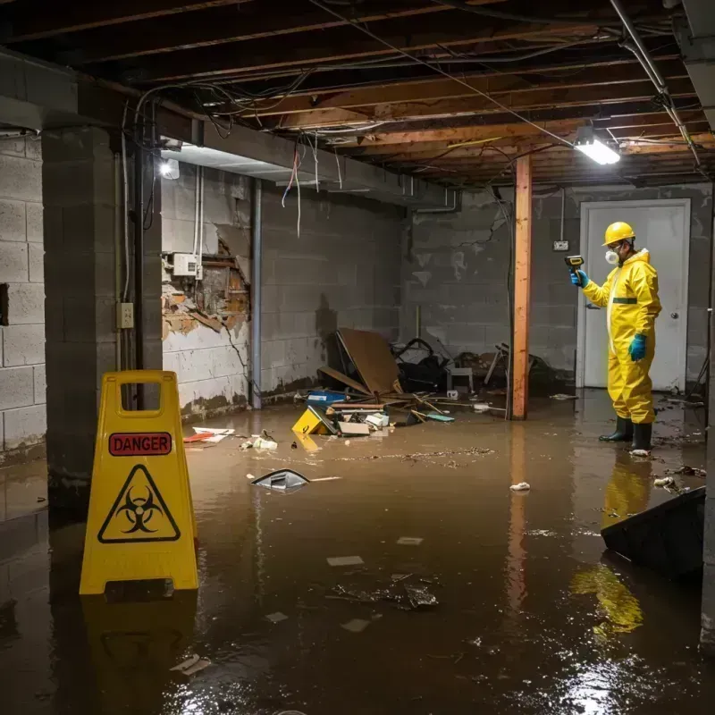 Flooded Basement Electrical Hazard in Pine Hills, FL Property